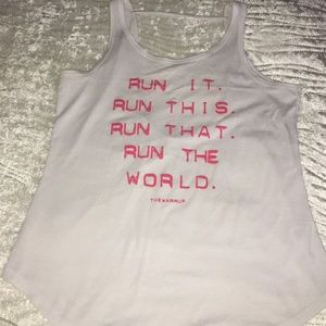 white workout tank top.